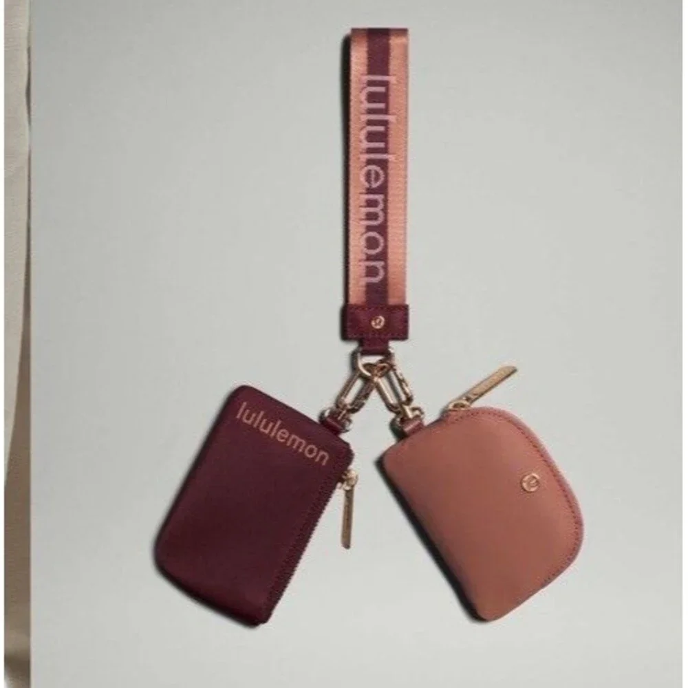 Lululemon Dual Pouch Wristlet Garnet Spiced Chai New with tags